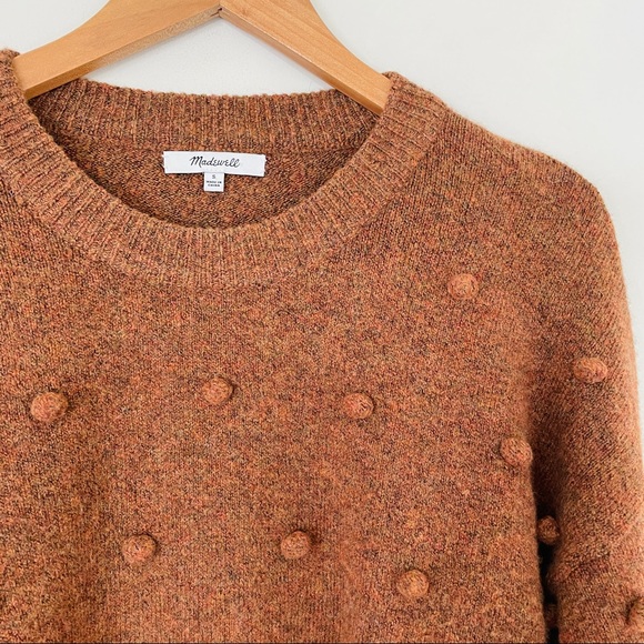 Madewell Heather Cider Brockton Bobble Sweater - Picture 7 of 9